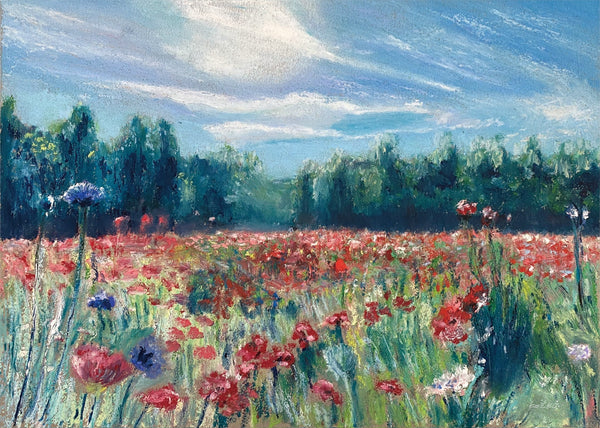 Popi Saku Koen : Poppies in Bloom Park (Masterpiece Collection Card)