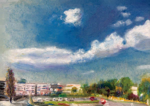 Yugata no Homusenta no Okujo Chushajo Kara : Evening View from the Rooftop Parking Lot (Masterpiece Collection Card)