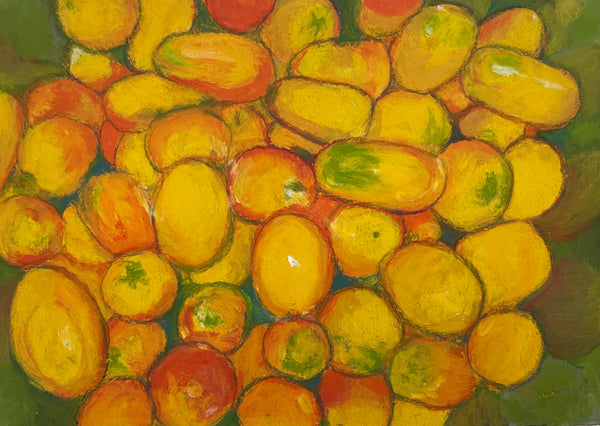 muniraの作品｜黄色い果実を色彩豊かに描いたアート作品